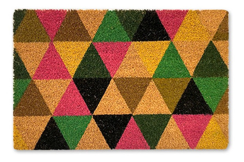 Alfombra Felpudo De Coco 40x60 Triángulos Colores