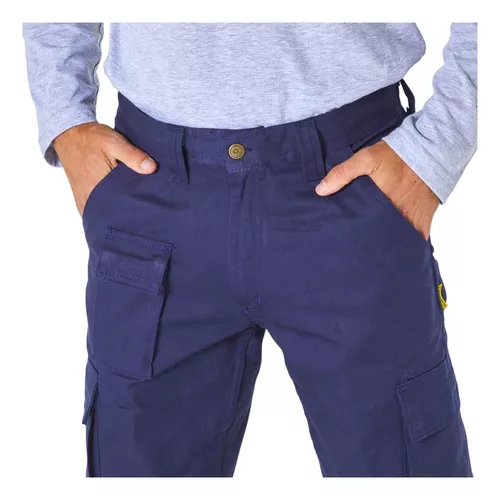 Pantalon Cargo Azul