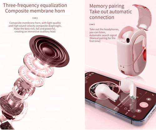 Auriculares Bluetooth Inalámbricos Con Forma De Corazón Para