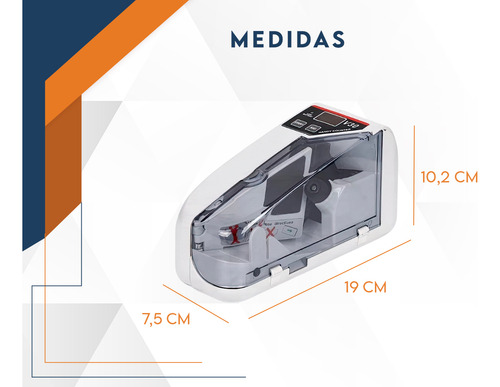 Contadora De Billetes Portatil Cuenta Plata Funda Pilas