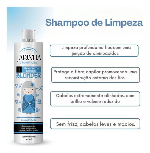 Japinha Shampoo De Limpeza Blonder 300ml Original!