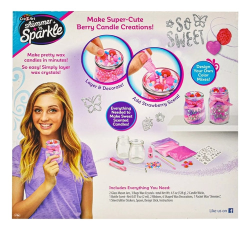 Shimmer'n Sparkle Crea Tu Propia Vela Cra-z-art