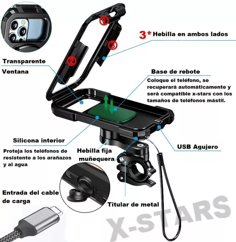 Soporte Porta Celular IPHONE SMARTPHOE de Silicona para bicicleta