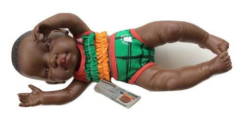 Imagen 5 de 9 de Bebotes Reales Bebe Reborn Negro Chocolate Casita De Muñecas