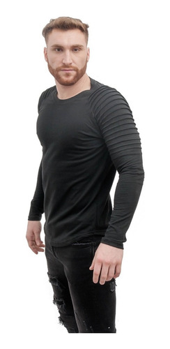 Imagen 4 de 8 de Remera Hombre Pack 2 Manga Larga Ultima Modelo Importad A15
