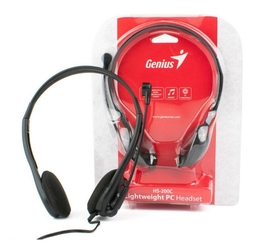 Imagen 2 de 4 de Audífonos Genius Hs-200c Con Micrófono Con Dos Plug 3.5mm