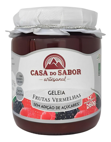 Geleia De Frutas Vermelhas Artesanal Casa Do Sabor 290g