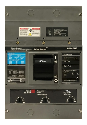 Interruptor Siemens 400a Jxd63b400 Sentron 400amp