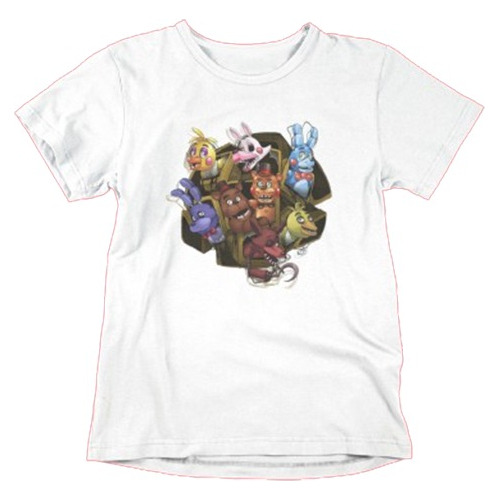 Remera Blanca Para Niños De Five Nights At Freddy's 