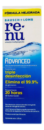 Solución Para Lentes De Contacto Renu Advanced 120ml