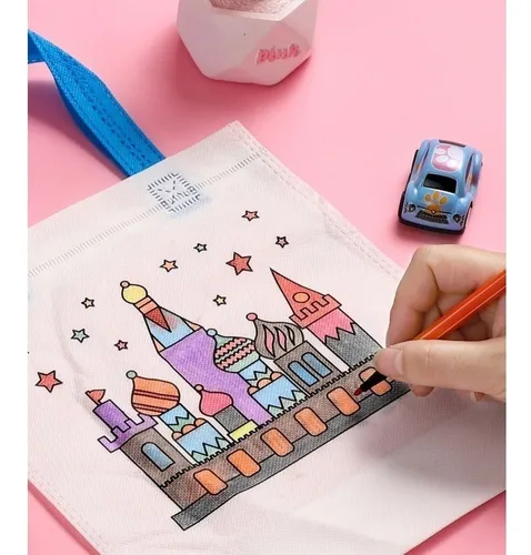Jj 18 Piezas Arte Relleno A Mano Bolsa De Tela Para Colorear