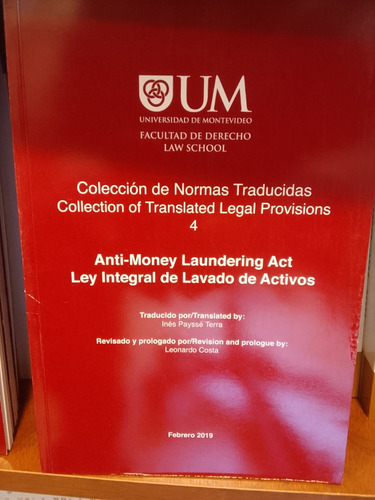 Ley Integral Del Lavado De Activos Bilingüe