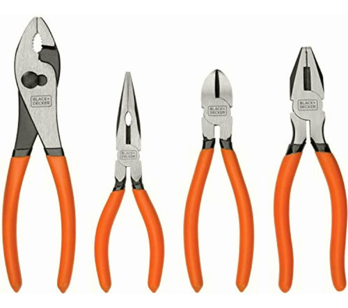 Black+decker Juego De Alicates De 4 Piezas (bdht84002)