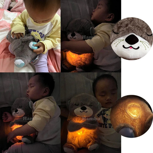 Peluche De Nutria Que Respira Con Sonidos Para Dormir