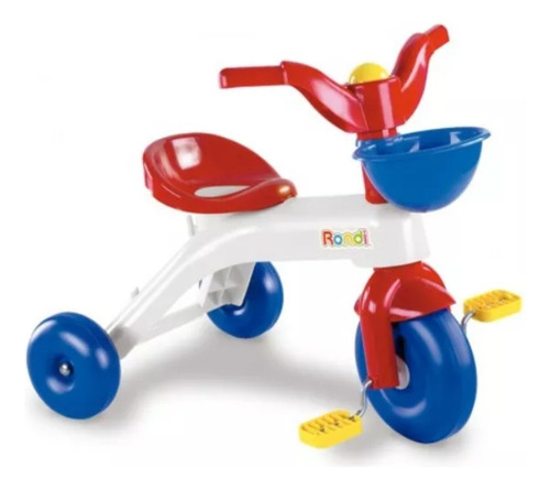 Imagen 1 de 7 de Triciclo Infantil Para Bebe Rondi Junior Rider Azul Y Rojo