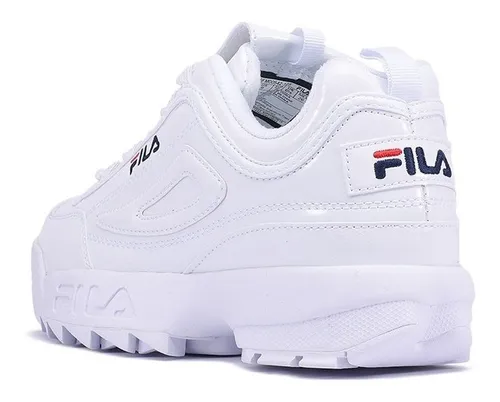 Tenis Fila Disruptor 2 Premium Patent Blanco Charol