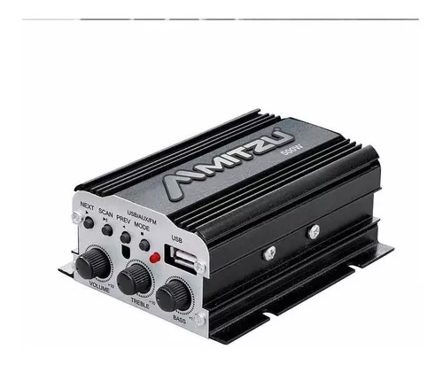 Amplificador De Audio Belug Para Carro Bluetooth 2 Canales 600w Negro