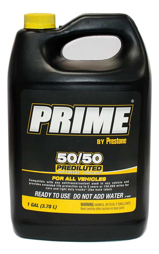 Refrigerante/anticongelante 50/50 Prime Color Amarillo Caja 