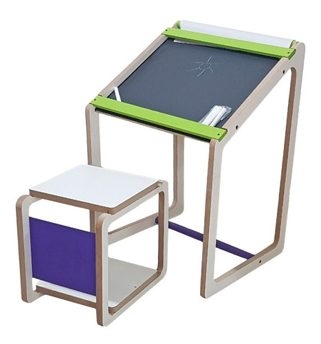 Mesa Pizarrón Infantil Montessori + Silla De Regalo