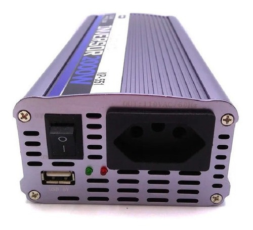 Imagem 3 de 3 de Inversor Automotivo Veicular 2000w 12v 220v Knup Kp-550a
