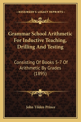 Libro Grammar School Arithmetic For Inductive Teaching, D...