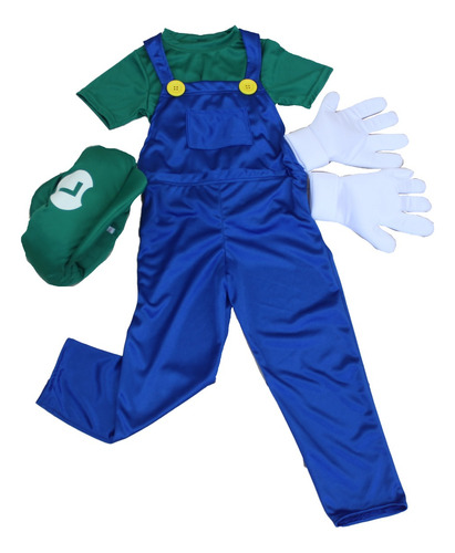 Disfraz Luigi De Mario Bros Nintendo Para Niño Talla 2 - 8