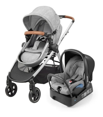 Carrinho de bebê de paseio Maxi-Cosi Anna TS nomad grey com chassi de cor prateado