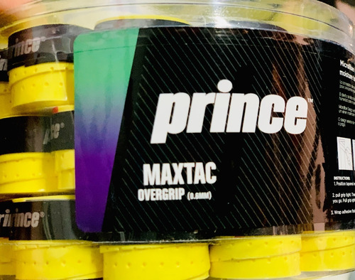 Overgrip Prince Maxtac Liso Tenis Padel Jarra X60 Color Amarillo