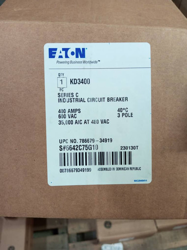 Breaker Eaton Industrial 400 Amp Pregunte