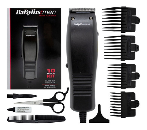 Babyliss Men Maquina Cortadora Pelo 10 Piezas Corte Simple