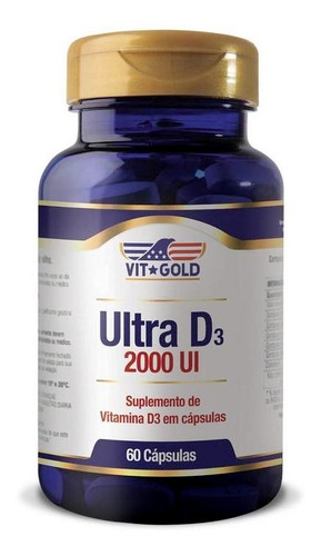 Vitamina Ultra D3 2.000ui Vitgold 60 Cápsulas