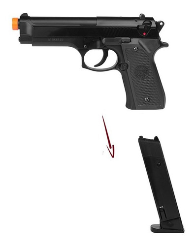 Pistola Airsoft Spring Kwc Beretta M92 + Bbs 0.20 + Alvo