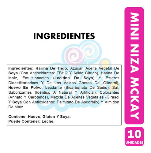 Galletas Mini Niza, Con Cristales De Azúcar (pack De 10 Uni)
