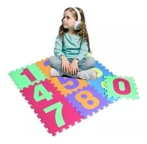 Tapete Infantil Numérico Foamy Didactico Gateo, Juegos Bb 