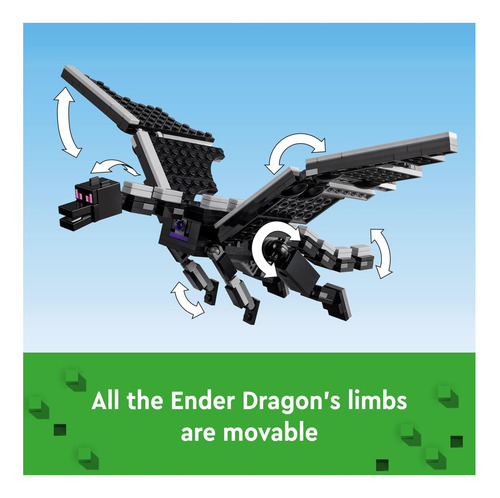 Set De Construcción Lego Minecraft The Ender Dragon Y End Sh