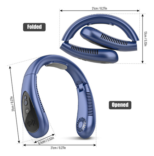 Ventilador De Pescoço Portátil Cooling Airflow 5000mah Bater