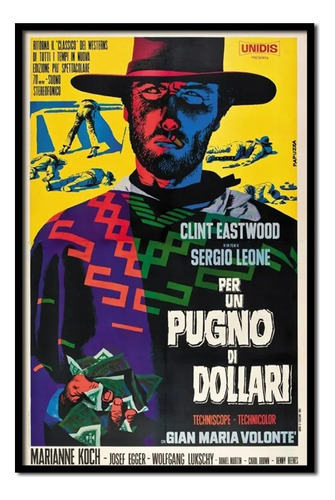 Cuadro Por Un Puñado De Dólares 1964 Con Marco Grande Arte 