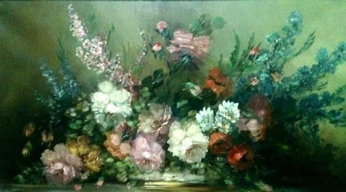Pintura De Flores De La Gran Pintora Marie Redon (Usado)