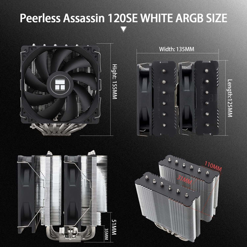 Imagen 5 de 9 de Cooler De Pc Para Intel Y Amd (varios Modelos), Dual 120mm
