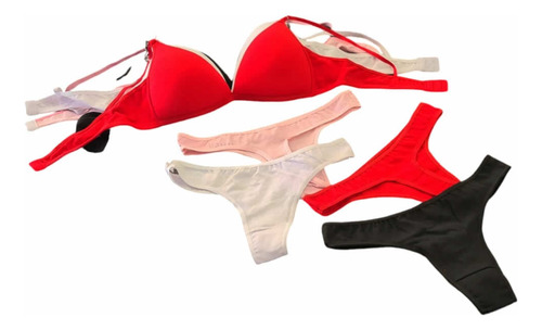 Pack X2 Conjunto Triangulo Soft Algodon Y Lycra Less