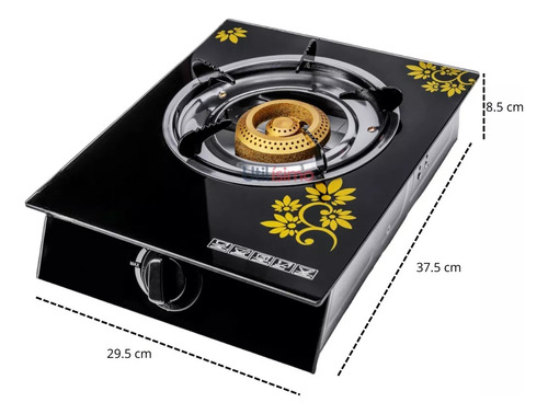 Cocina Encimera A Gas Vidrio Templado Line 1 Plato Regular