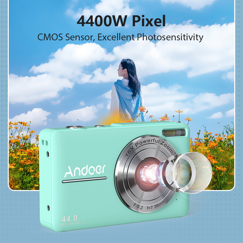 Cámara De Vídeo Digital Andoer 16x Portátil Con Cámara