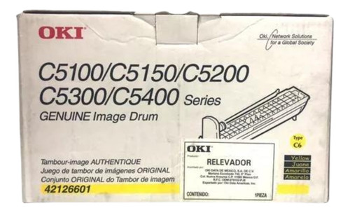 Tambor Oki 42126601 Yellow Original Nuevo Para C5100