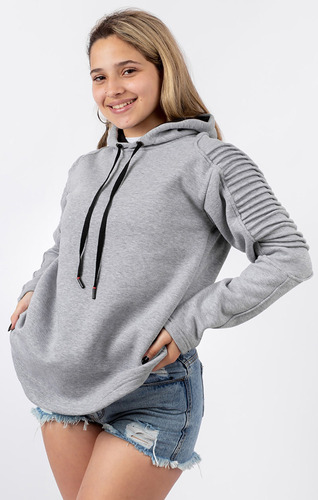 Maxibuzo Hoodie Mujer Buzo Con Capucha No Canguro Cabron A21