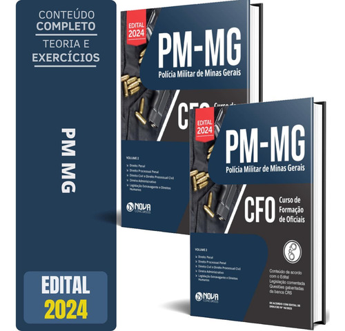 Apostila Pm Mg 2024 - Curso De Formação De Oficiais - Cfo