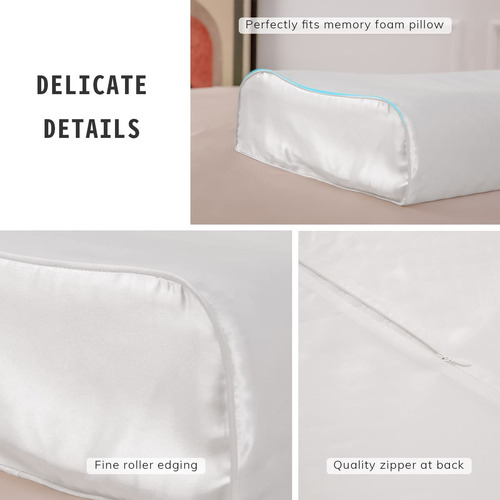 Funda De Almohada De Seda De Morera Para Almohadas Viscoelás