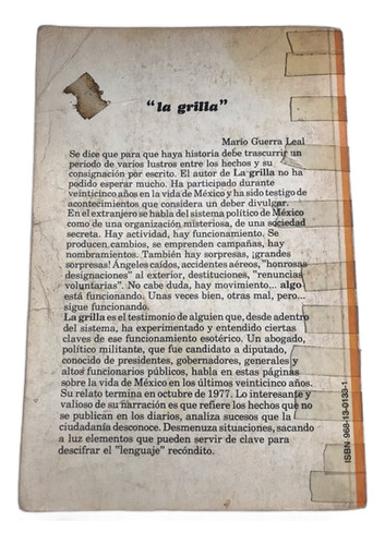 Grilla, La. Guerra Leal, Mario (Usado)