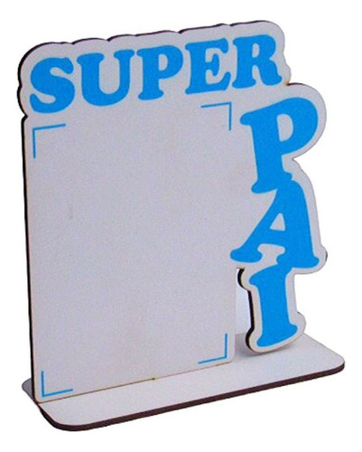 12 Mini Porta Retrato Super Pai Colorido Mdf Lembrança