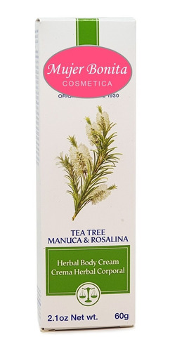 Imagen 2 de 3 de Just Crema Corporal Tea Tree Con Manuca Y Rosalina 60 G
