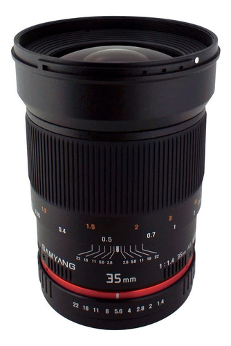 Lente Objetivo Samyang Sy35mae-n 35mm F1.4 Para Nikon Ae
